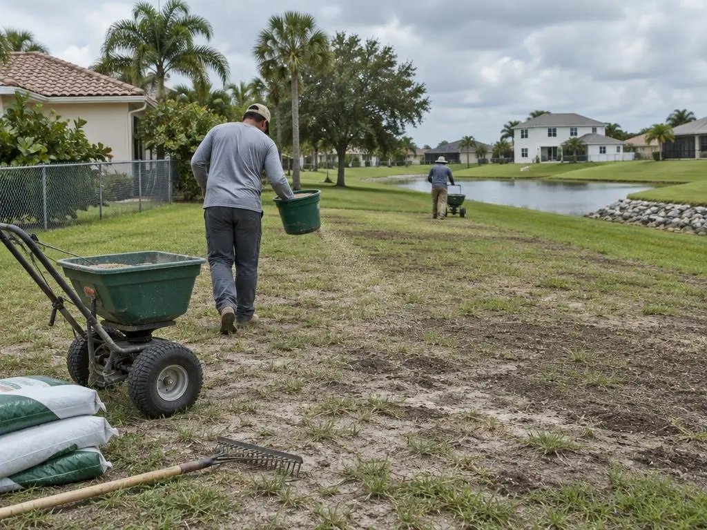 Bare Spot Repair & Overseeding in Miami, FL