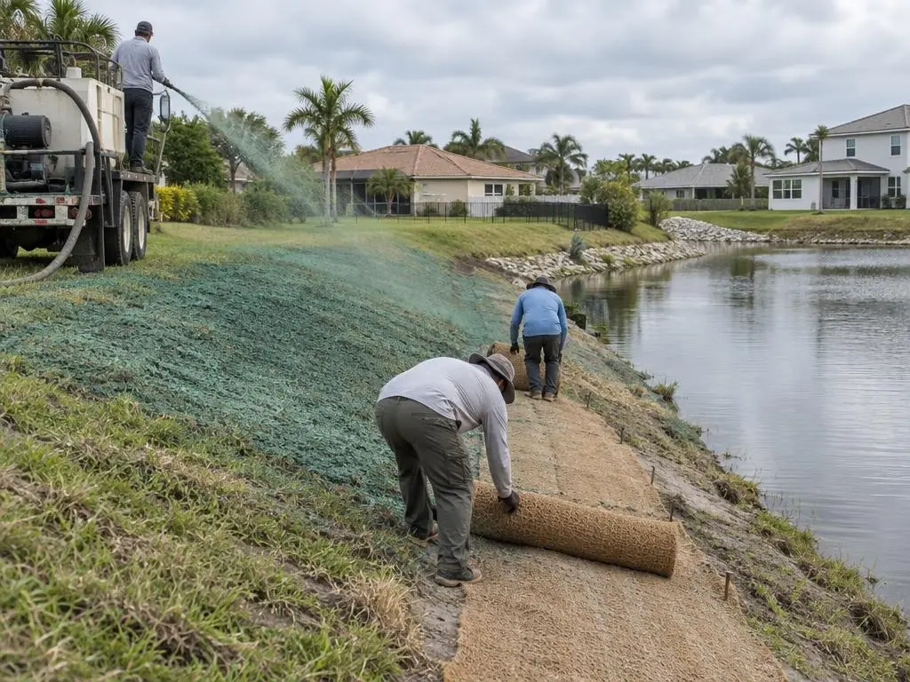 Canal Bank & Swale Erosion Control in Miami, FL